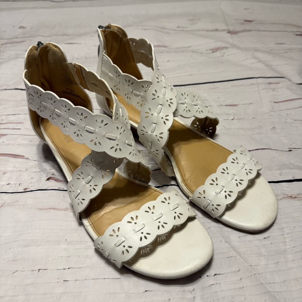 Elegant White Cutout Sandals